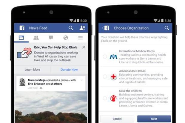 Facebook cria botão para contribuir com doações para o Ebola 17025185